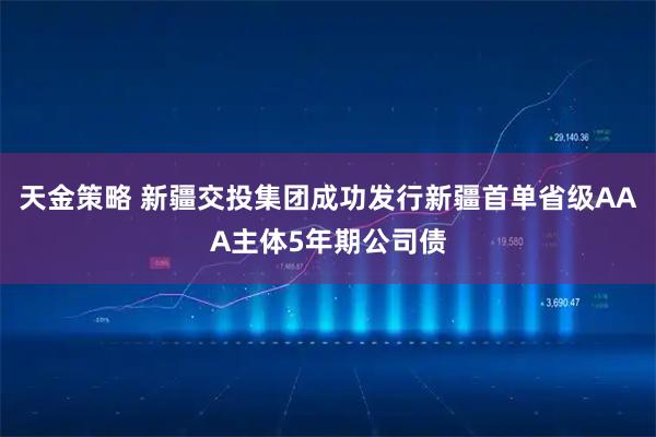 天金策略 新疆交投集团成功发行新疆首单省级AAA主体5年期公司债